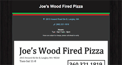 Desktop Screenshot of joeswoodfiredpizza.com