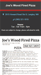 Mobile Screenshot of joeswoodfiredpizza.com