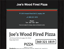 Tablet Screenshot of joeswoodfiredpizza.com